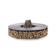 wood-burning fire pit / iron / brushed stainless steel / aluminium