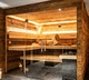 Finnish sauna / home / spruce / indoor