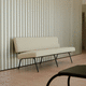 contemporary sofa / fabric / leather / without armrests