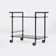 commercial trolley / metal / glass