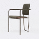 minimal chair / indoor / fabric / leather