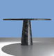 contemporary table / marble / round