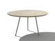 contemporary table / birch / round