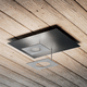 contemporary ceiling light / square / rectangular / metal