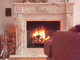 traditional fireplace mantel / marble