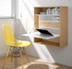 wall-mounted desk / contemporary / wooden