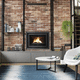closed wood hearth / 1-sided / cast iron