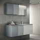 wall-hung washbasin cabinet / glass / contemporary / curved