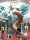curved slide / for playground / stainless steel / tubular