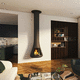 wood-burning fireplace / wall-mounted / hanging / Single-sided