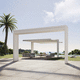free-standing awning / retractable / with post / motorized