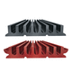 fiberglass drainage channel / for parking lot / floor / red