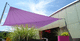 shade sail with automated roller / trapezoidal / fabric / stainless steel