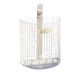 public trash can / wall-mounted / galvanised steel / anti-terrorism