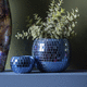 iron flower pot / free-standing / round / home