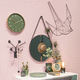 hanging mirror / contemporary / round / steel