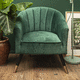 contemporary armchair / velvet / brown / black