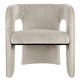 contemporary armchair / velvet / gray / white