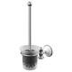 chrome toilet brush / wall-mounted / for hotel