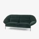 contemporary sofa / fabric / leather / foam