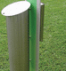 dog trash can / metal / with bag dispenser / hooded