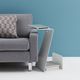 contemporary side table / aluminum / aluminum base / rectangular