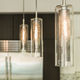 pendant lamp / metal / blown glass / contemporary