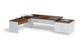 executive desk / contemporary / wooden / with storage compartment