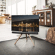 contemporary TV stand / with concealed cabling / oak / 600 x 400