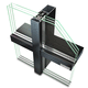 stick system curtain wall / aluminum and glass / with integrated insulation / acoustic