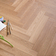 engineered parquet floor / oak / matte finish / glued