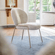contemporary chair / indoor / wool / metal base