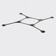 contemporary ceiling light / carbon fiber / LED / custom