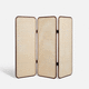 contemporary screen / ash / anodized aluminum / straw