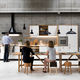contemporary kitchen / wooden / with handle / lacquered