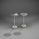 contemporary pedestal table / glass / concrete / round