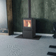 pellet heating stove / 0 - 5 kW / 5 kW...10 kW / floor-mounted