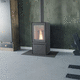 pellet heating stove / 0 - 5 kW / 5 kW...10 kW / floor-mounted