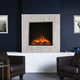 electric fireplace insert / contemporary / remote-controlled