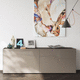 wall-mounted sideboard / contemporary / lacquered wood / with shelf