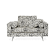 contemporary armchair / fabric