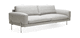 contemporary sofa / gray / steel / 2-person