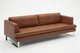 contemporary sofa / leather / brown / contract