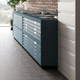 floor-standing storage cabinet / contemporary / for office / orange