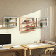 wall-mounted shelf / contemporary / steel / cork