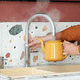 countertop mixer tap / chromed metal / brass / stainless steel
