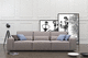 contemporary sofa / fabric / beige / 3-seater