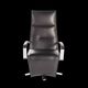 contemporary relaxing armchair / leather / with footrest / reclining