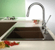 double kitchen sink / without drainboard / ceramic / overmount