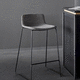 contemporary bar stool / leather / fabric / polypropylene